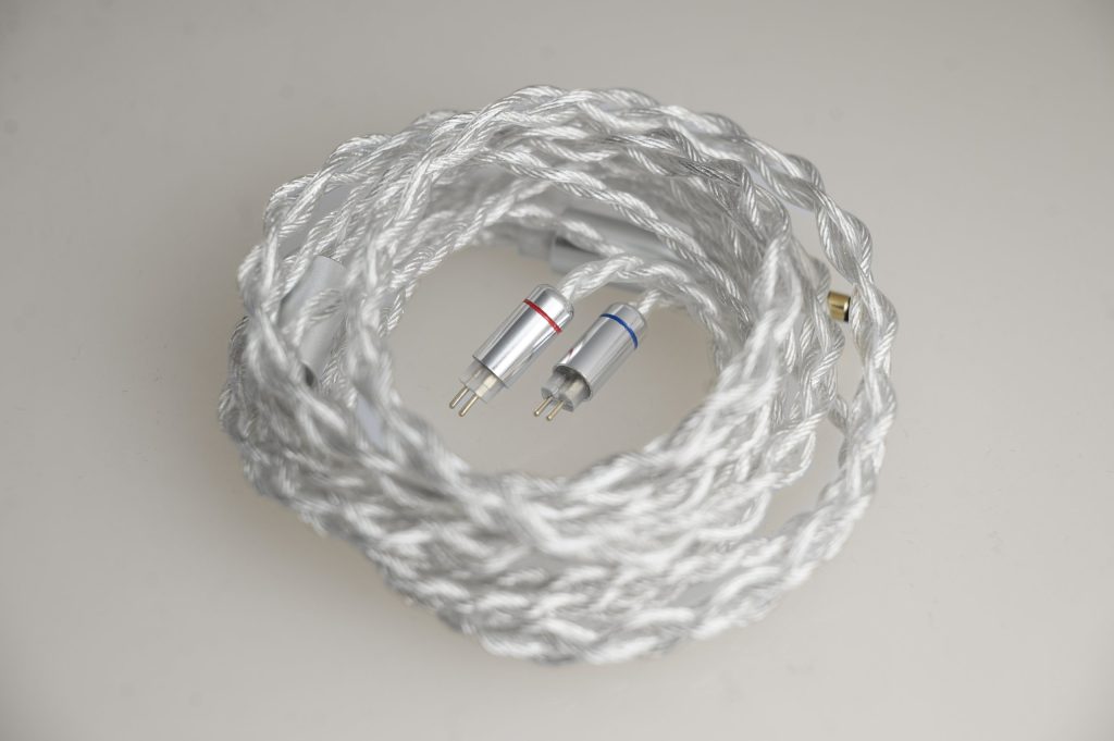 The Hexad II braided silver-plated cable with 2-pin connectors